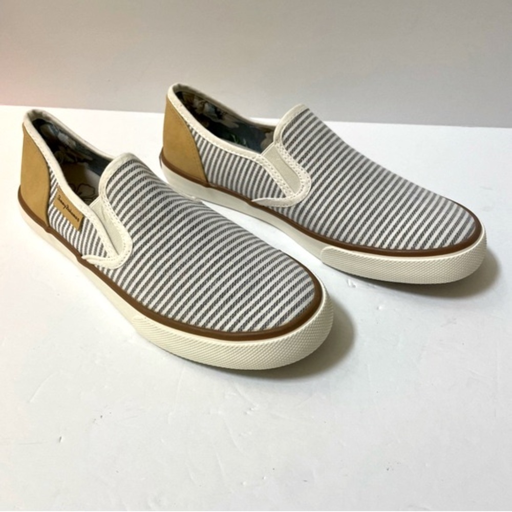 Tommy Bahama “Sailor” Blue & White Striped Women’s Slip-on Shoes Size 8